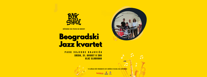 Концерт: Београдски џез квартет у парку војводе Бојовића